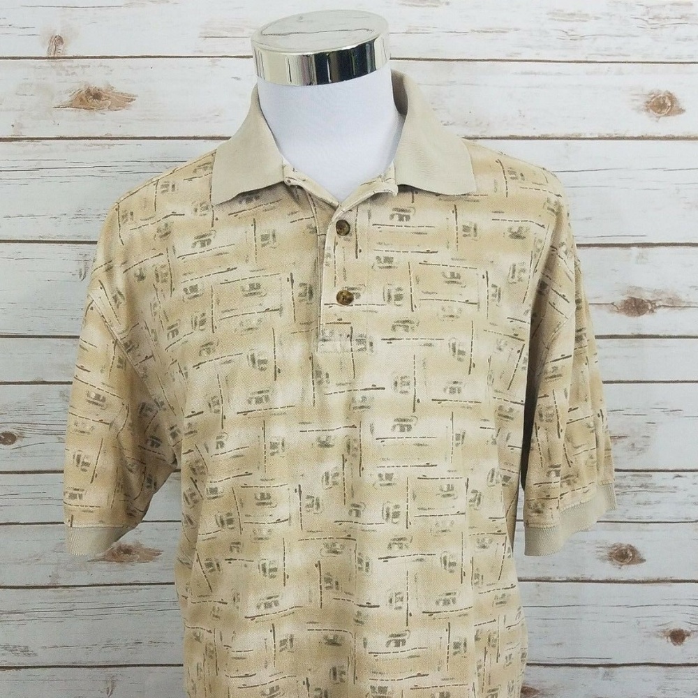 Woolrich Men's Tackle Fishing Pole Polo Tan Size M